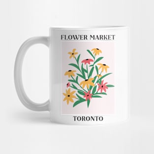 Flower Market Toronto Pink and Yellow Daises Mug